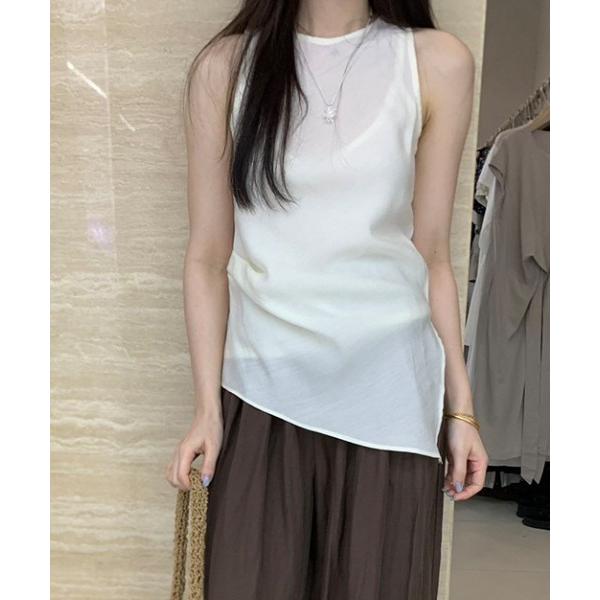 ブラウス シャツ YUGA_YGMC　Sheer pleated top レディース