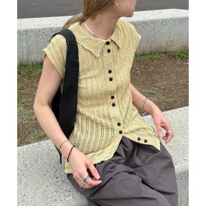 IRENE（アイレネ） カーディガン アイレットアルパカシャギー