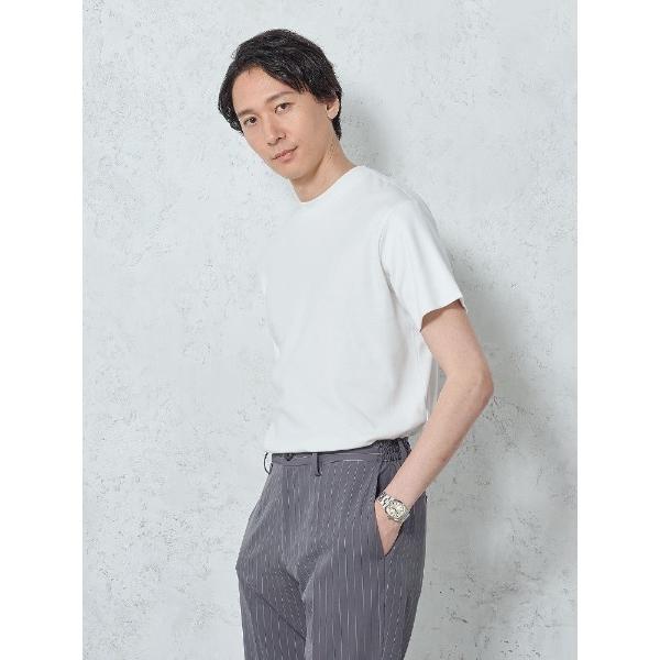 tシャツ 「ストレッチ」オフィスフィット・ベーシックTシャツ　ホワイト/ブラック/グレー/ネイビー ...