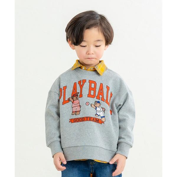 トレーナー 野球くまトレーナー キッズ 子供服 男の子 女の子