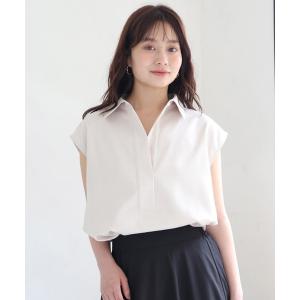 ブラウス シャツ フレンチスリーブスキッパーシャツ レディース