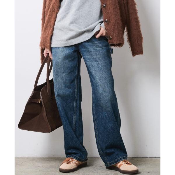 ワイドパンツ ジーンズ デニム デニムパンツ ペインターデニムパンツ「大きいサイズ有」シックスタイル...