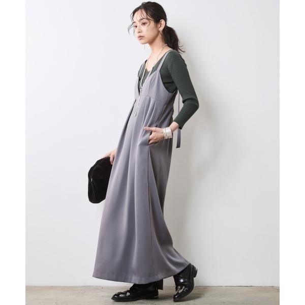 ワンピース タックキャミソールワンピース「大きいサイズ有」シックスタイル
