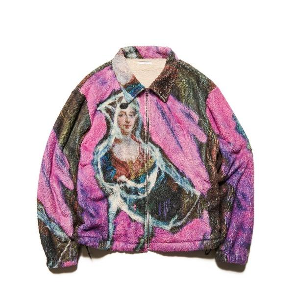 ブルゾン アウター ASGER JORN: PAINTING FLEECE BLOUSON メンズ ...