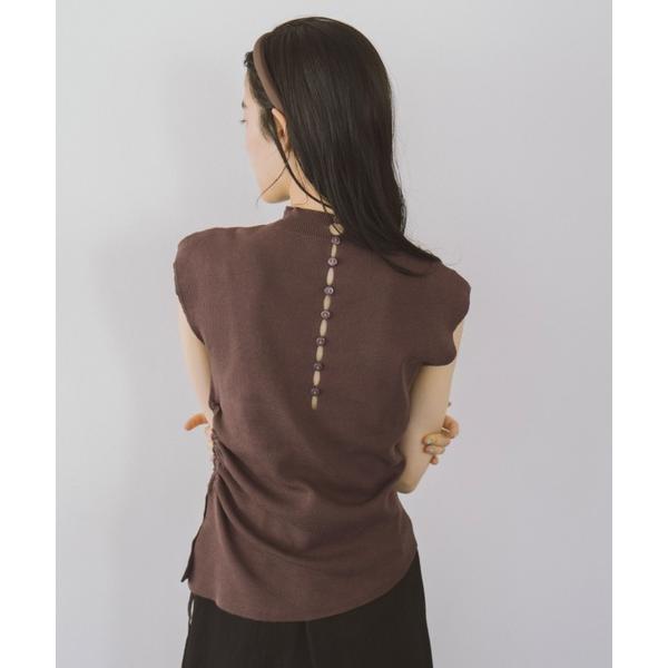 ニット セーター 2WAYサイドギャザーニットタンク レディース