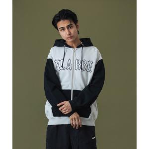 XLARGE ピグメントダイ エンボスロゴ ジップフーデッド スウェットシャツ XLARGE（エクストラ ラージ） ピグメントダイ エンボスロゴ ジップ