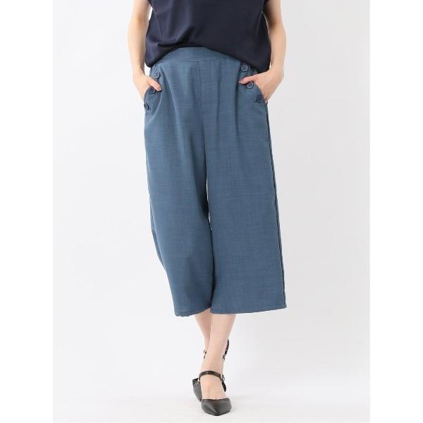 チノパン 「マシンウォッシャブル」m.f.エディトリアル レディース 麻調合繊 ボタン付き クロップ...