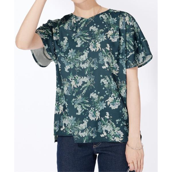 ブラウス シャツ 「日比谷花壇」袖フリルデザインブラウス レディース