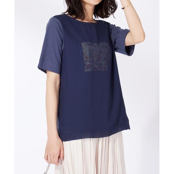 tシャツ 「日比谷花壇」シフォン重ねプルオーバー レディース