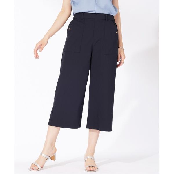パンツ サラリ綿混ベイカーキュロットパンツ レディース