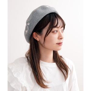 帽子 ベレー帽 ねこ刺繍サーモベレー レディース メンズ