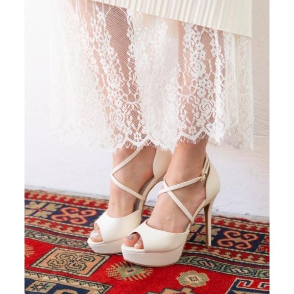 サンダル 「R＆E」クロスストラップピンヒールサンダル レディース