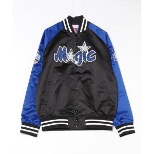 「Mitchell&Ness」 スタジャン X-LARGE ブルー メンズ