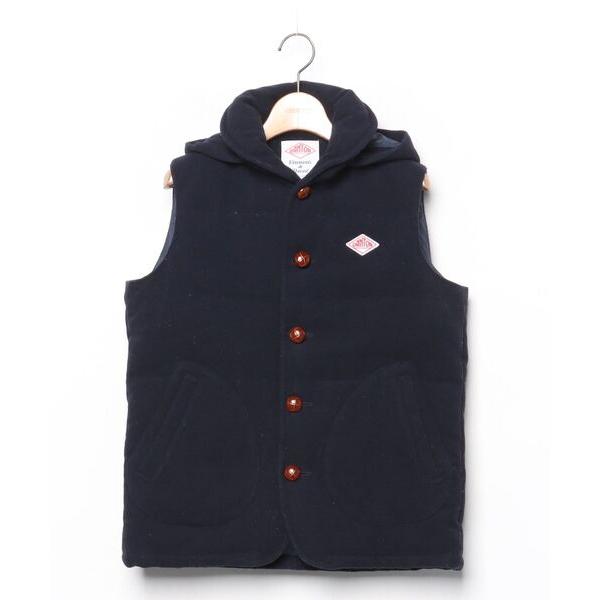 「BEAMS」 ダウンベスト 36 ネイビー メンズ