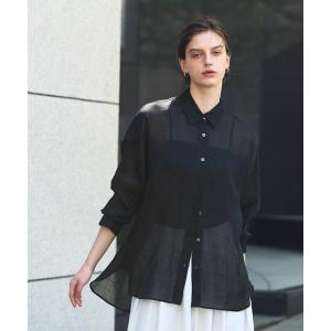 CREDONA ブラウス シャツ TIE VN BLOUSE/タイブイネックブラウス 