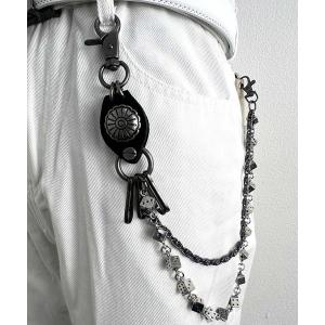 ウォレットチェーン ウォレットチェーンE 選べるデザイン ストリート スケーター アメカジ スカル ドクロ 髑髏 サイコロ