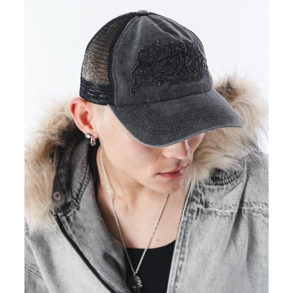 キャップ 帽子 SHOT ROUND/ダメージアップリケメッシュキャップ メンズ レディース