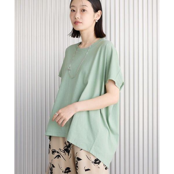 tシャツ フレンチスリーブ後切替プルオーバー レディース