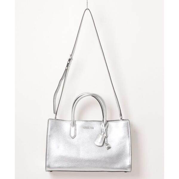 ハンドバッグ SCARLETT メタリックレザー サッチェル ミディアム