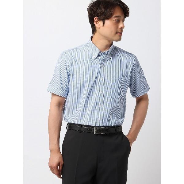 フォーマル シャツ 最高シャツ 半袖ワイシャツ ノンアイロンストレッチ ボタンダウンカラー BASI...