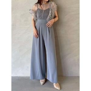 パーティードレス パンツドレス LADYバイカラーメロードッキングコンビネゾン 結婚式 お呼ばれ