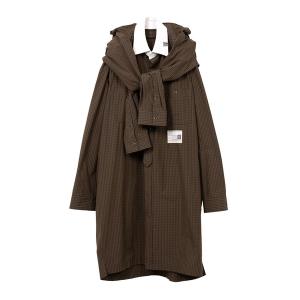 ドレス Sleeve Layered Check Shirt Dress