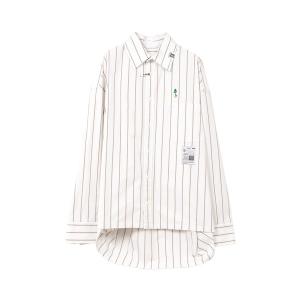 ブラウス シャツ LEON Embroidery Stripe Shirt レディース
