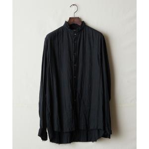シャツ frayed standing-collar shirt メンズ レディース