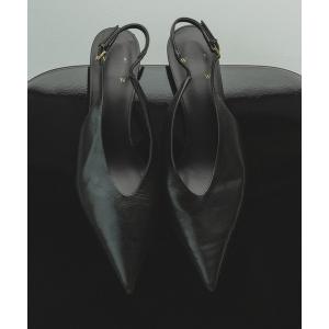 パンプス 「W S（ドゥーブル）」ゴートレザーバックストラップパンプス