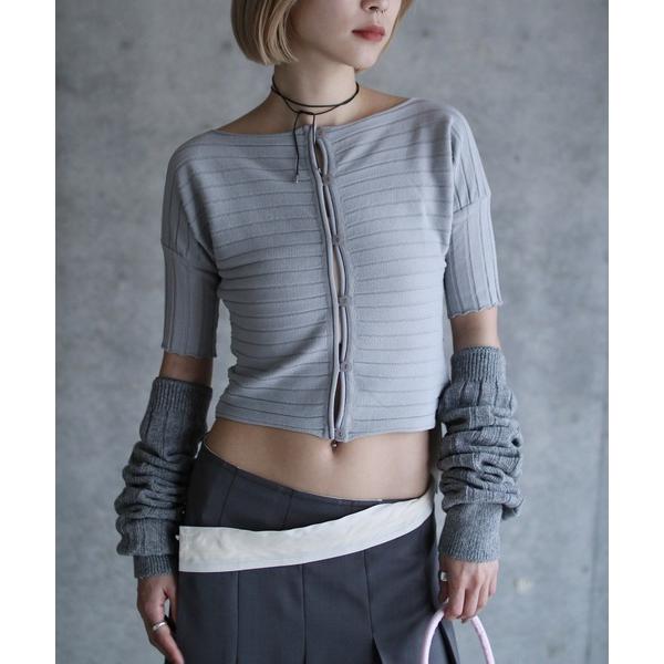 カーディガン BUTTON LOOP KNIT CARDIGAN レディース