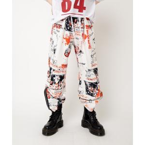 パンツ R4383 ＥＮＪＯＹプリントＺＩＰパンツ レディース
