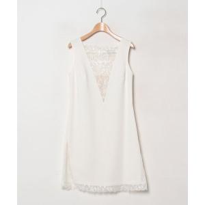 「Tadashi Shoji  」 レースノースリーブワンピース 4 ホワイト レディース