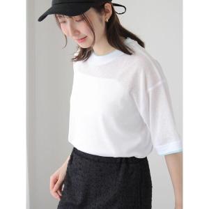 バイカラーシアートップス レディース