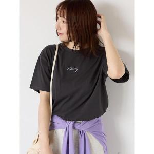 tシャツ 「接触冷感」ドローイングフラワーTシャツ レディース