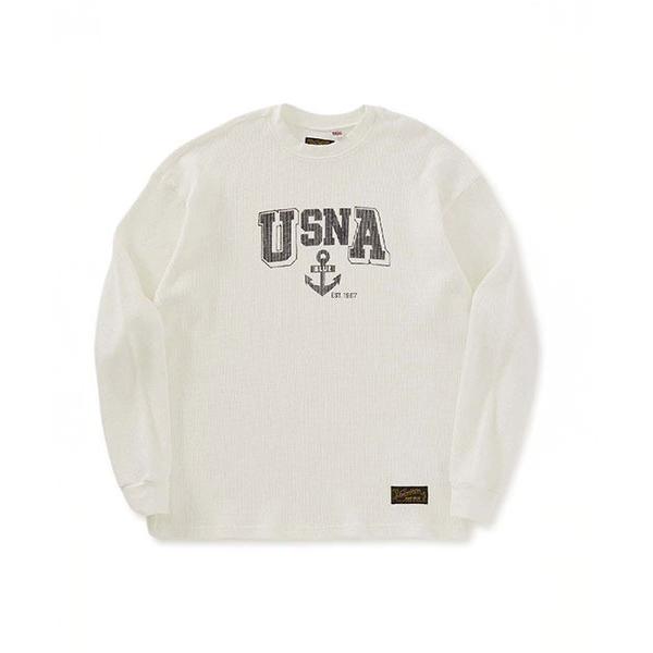tシャツ SOUTHERN MFG CO. BLUEBLUE /USNA ANCHOR ワッフルサー...
