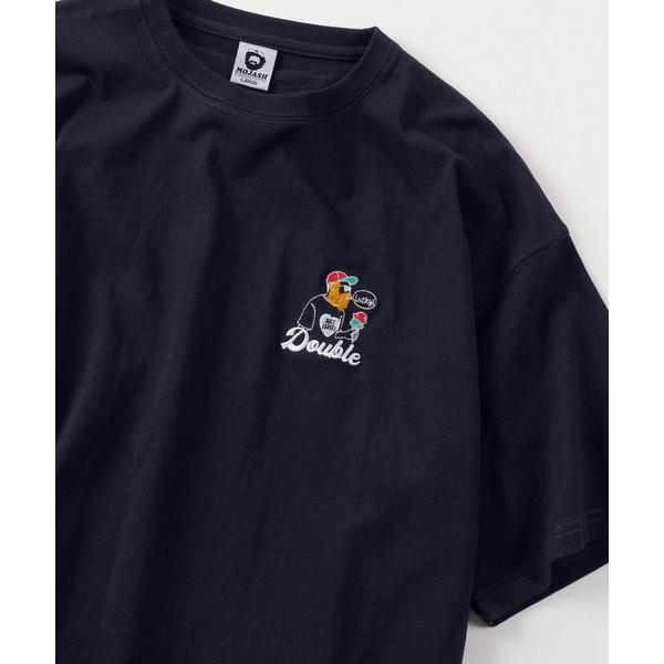 tシャツ 「84」ヒゲキャラクター ワンポイント サガラ刺繍 半袖Tシャツ/メンズ/レディース レデ...