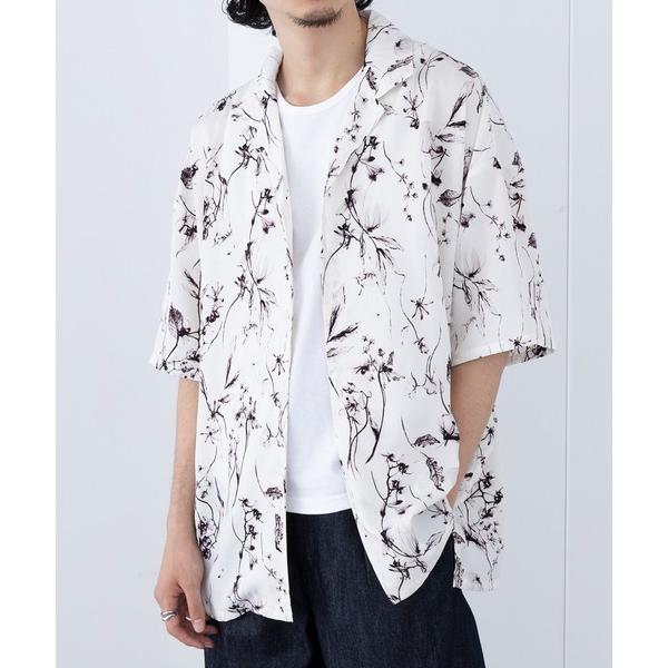 シャツ 「HAUS」ダークフラワーオープンカラーシャツ 252-3600 メンズ
