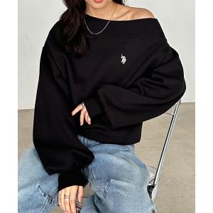 トレーナー スウェット RANAN/solleim別注「U.S.POLO ASSN.」 ワンショルスウェット レディース