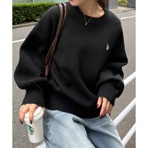 ニット セーター RANAN/solleim別注「U.S.POLO ASSN.」刺繍スウェットライクニット レディース