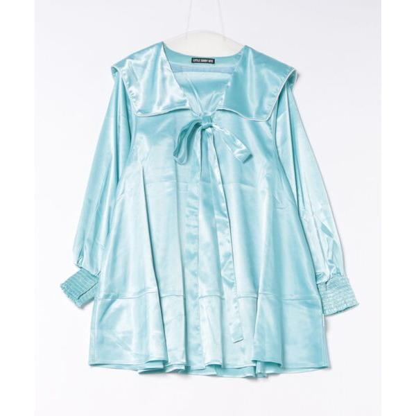 ワンピース ●little sunny bite●satin sailor dress