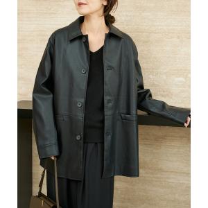 コート アウター Leather Like Car コート レディース