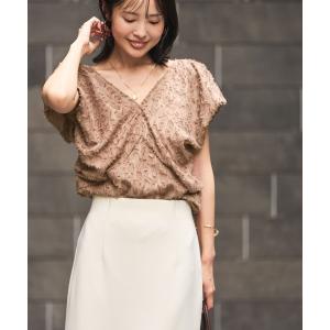 1.8万❤️未使用❤️完売　NOBLE ノーブル　洗える　Vネックオープンブラウス セール】Vネックフレア ブラウス◇（シャツ/ブラウス）｜NOBLE