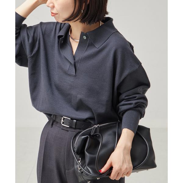 ニット セーター Washable/victria襟付プルオーバー レディース