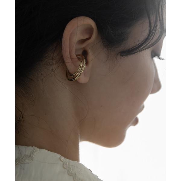 イヤーカフ ダブルラインシンプルイヤーカフ レディース