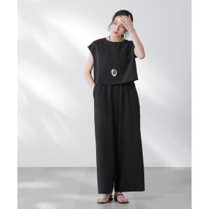 オールインワン フレンチスリーブオールインワン レディース