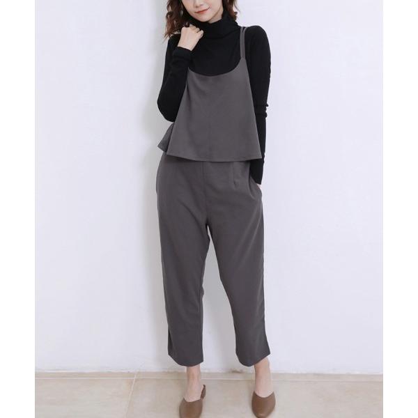 オールインワン バッククロスデザインキャミ＆パンツオールインワン レディース