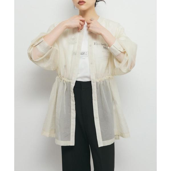 ブラウス シャツ シアードロストカラーレスシャツ レディース