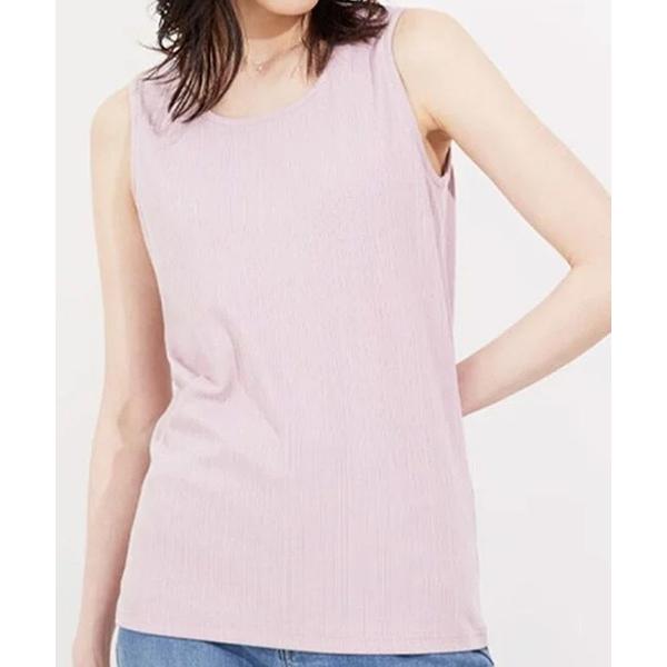 タンクトップ ノースリーブ テレコ素材タンクトップ レディース
