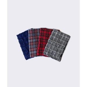 マフラー ストール 「prit」 ウールコットンチェック ストール レディース