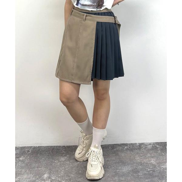 スカート ラッププリーツスカート